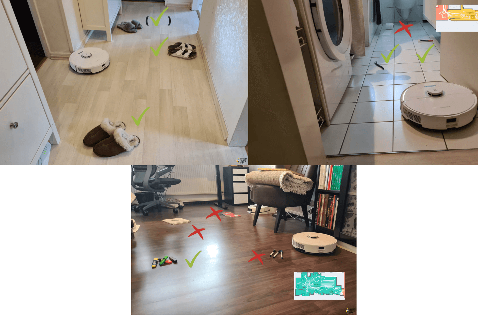 Das Testergebnis der Hinderniserkennung des Roborock S8 Pro Ultra wird übersichtlich dargestellt.